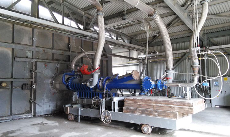 Side / back view of KHD Pyrojet burner.