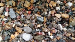 Crushed waste concrete is converted into clean aggregates (shown), sand and RCP by Heidelberg Materials’ proprietary separation process.