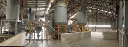 Inside the Cenin Cement factory in Bridgend, Wales.