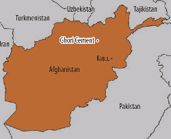 Map of Afghanistan showing the Ghori I plant.