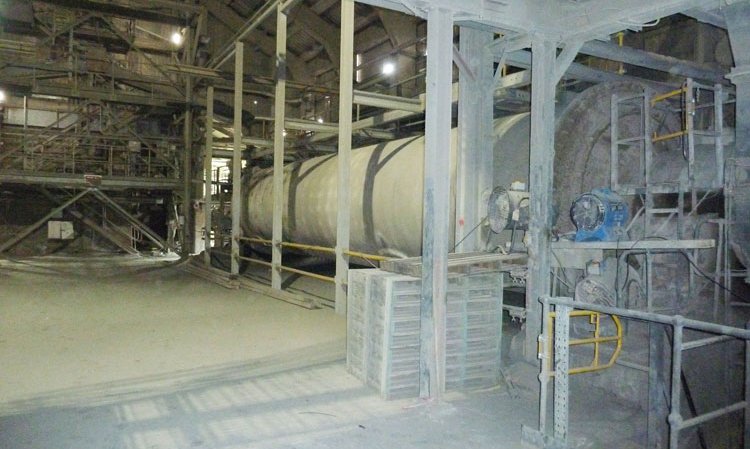 One of two original 1960s cement ball mills. They have operated in a closed loop since 1989.
