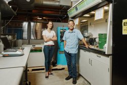 Co-founders Leah Ellis and Yet-Ming Chiang in Sublime's research laboratory.