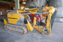 A Brokk 330 remote-controlled demolition robot is used to de-brick the kiln during shutdowns.