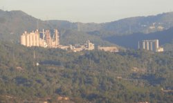 The Cementos Molins San Feliu de Llobregat plant was closed in 2013 due to overcapacity in the  market close to Barcelona. The photograph is taken from the preheater tower of Cementos Molins’ Sant Vincenç dels Horts plant on the other side of the Llobregat river.