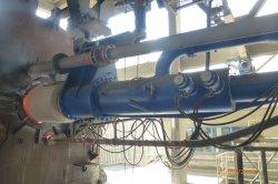A Polflame and separate injection pipe in a German cement plant.