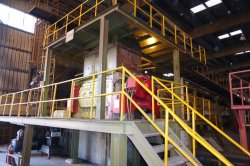 The Vecoplan shredder, fitted with SSAB Hardox wear-resistant steel hoppers to cope with abrasive RDF.