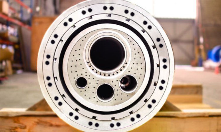 The tip of a Fives Pillard Novaflam burner.