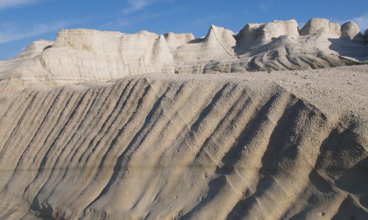 Pumice rocks at the coast of Milos, Cyclades, Greece. Source: Shutterstock.
