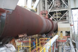 View of the kiln at the Mannersdorf plant.