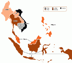 Figure 1: Integrated cement plants and those planned, under construction or closed in the ASEAN countries in 2015. Countries colour-coded by cement production capacity Source: The Global Cement Directory 2015 and Global Cement research.