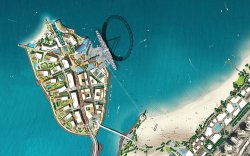 Figure 5: Construction at Meraas Holding's Bluewaters island project commenced in May 2013 after lengthy delays. Once completed (design shown here), Bluewaters will be home to a variety of hotels, businesses and shops, in addition to a 210m Ferris wheel overlooking Dubai.