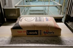 A bag showing the recently-launched i.Nova branding from Italcementi Group.