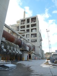 The Hope plant's cement preheater building.