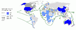 Figure 1: Cement and clinker trade flows in 2018.