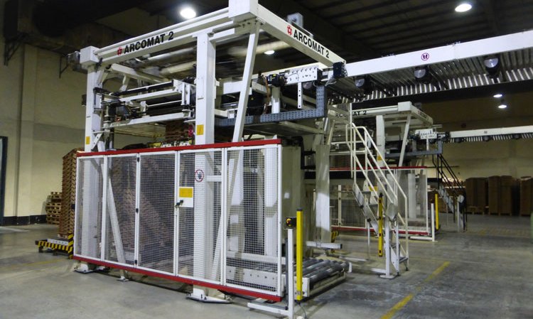 Windmoller & Holscher Arcomat 2 bag palletising machine.